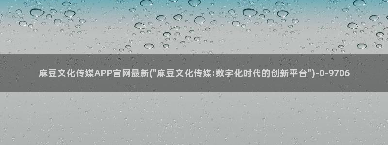 麻豆官方视频